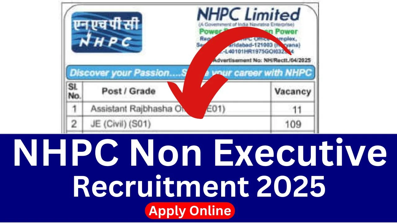Nhpc recruitment junior engineer-apply online